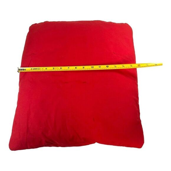 Vintage Cherry Themed Quilt Pillow Packable Quillow New Cherries Red Patchwork - Picture 6 of 8